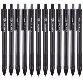 코멧 삼각 그립 중성 젤 펜 0.5mm, 블랙, 12개
