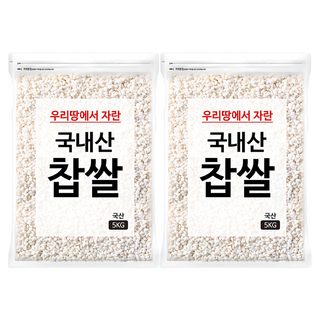 국내산 찹쌀, 5kg, 2개