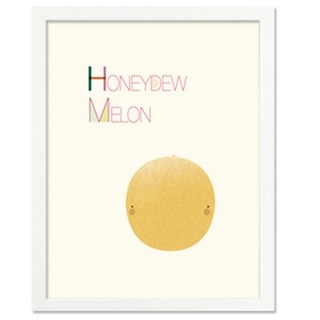 잇스틱스 Hejung Honeydew Mellon 액자, 흰색