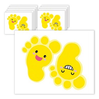 발바닥 스티커 사용 모습