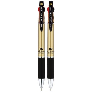 JAVAPEN Jet 3 Ball M 多色筆 0.7mm, 香檳金, 2個