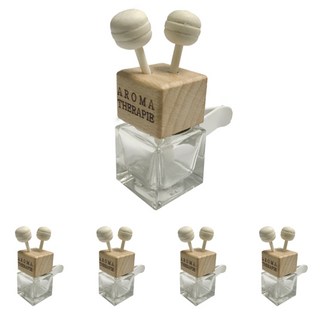 리브레캔들 디퓨저 차량용 카퍼퓸 송풍구 우드롤리팝 용기 5p + 클립 5p, 혼합 색상, 6ml, 1세트