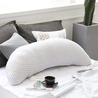 실버리 순면 임산부 바디필로우 U자형 롱 쿠션 베개, 화이트