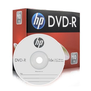 HP DVD-R 슬림케이스 공디스크 16X 4.7GB 10p, 1개