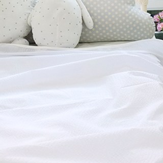 오즈맘 면 100% 리플 보들보들 유아 여름 블랭킷, 화이트