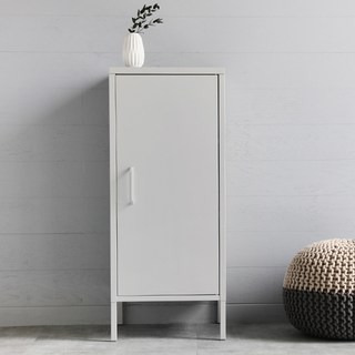 마켓비 MKB 캐비넷 모던세로중 1문 수납장 4251015, 라이트그레이 철제잠금캐비넷