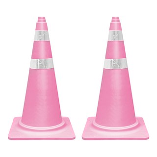 동광세이프티 핑크 칼라콘, 2개
