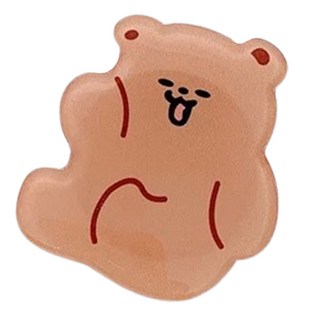 인사하는 곰 디자인 피어니스트 아크릴 캐릭터 그립톡 – 1개 그로밋그립톡