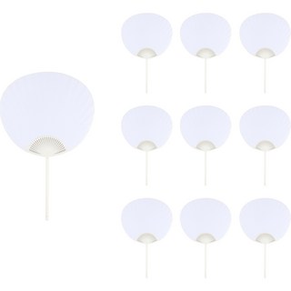 Uniart 紙質圓形扇子, 混色, 10個