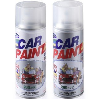 일신 칼라 카페인트 스프레이 + 마감용투명 200ml 기아, 오로라블랙펄 ABP 188, 1세트