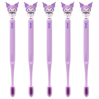아텍스 산리오캐릭터즈 피규어 칫솔, 쿠로미, 5개입, 1개