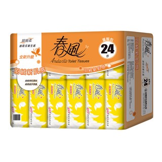 春風 超細柔抽取式衛生紙 雙層, 24包, 1袋