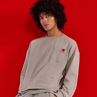 HUGO BOSS 男款棉質彈性大學T