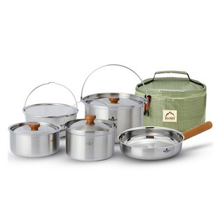 벨락 콤비 9 플러스 스텐 프라이팬 6종 세트와 함께 초보자도 손쉽게 캠핑 준비!