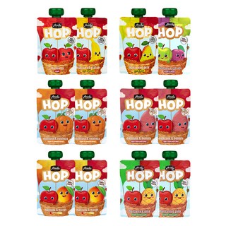 아넬라 짜먹는 HOP 과일퓨레 100g x 12p 세트, 혼합맛(사과/바나나/사과배/단호박/고구마/푸룬/망고/파인애플
), 1세트