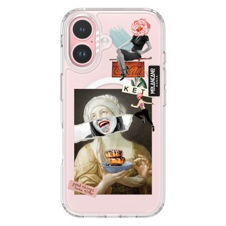 모란카노 크리스탈 투명 맥세이프 콜라주 디자인 휴대폰 케이스