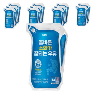 비락 올바른 소화가 잘되는 락토프리 우유, 180ml, 12개