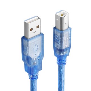 Bravo-U USB 2.0 傳真機印表機連接線 A公對B公-(透藍5米) - 2入, 2條