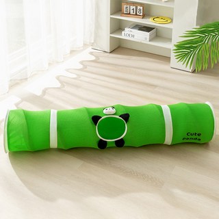 캣츠드림 왕눈이 망사 탄탄 접이식 고양이 토이 터널 00168 120cm, 그린, 1개