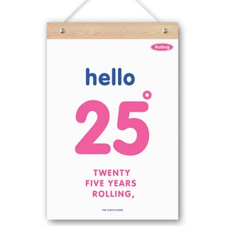 퍼니즈 2025 벽걸이 새해 캘린더 + 우드바 + 끈 세트, 롤링레트로(캘린더), 1세트_맛과 건강 모두 챙기는 제철달력