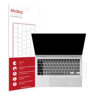 스코코 갤럭시북 프로 360 13인치 2022 키보드 키스킨 27.7 x 10.6 cm, 투명, 1개