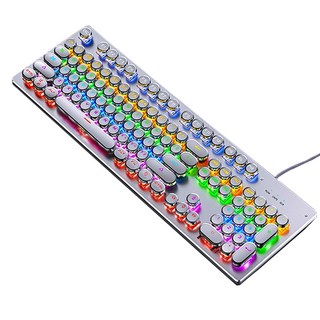 OMT LED 遊戲有線機械式鍵盤, 青軸, 白色, 聯合國MCHBL1