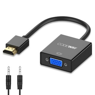 코드웨이 HDMI to VGA 오디오 지원 컨버터 16cm, 1개