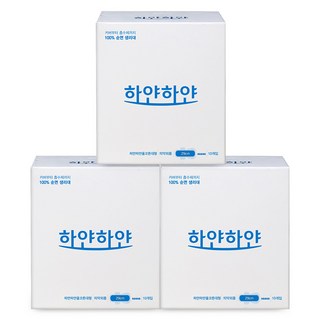 하얀하얀 유기농 순면 올코튼 생리대, 대형, 10개입, 3개