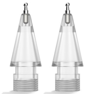 구스페리 애플펜슬 펜촉 반영구 메탈 팁스 샤프형, 투명, 2개