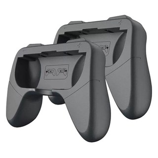 Hoho Nintendo OLED Switch控制器握把Joy-Con新把手, 單品, 2個, 黑色, 黑色