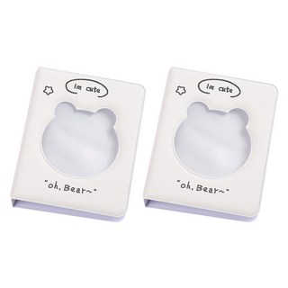 일상속반짝 곰돌이 포토카드 앨범 2p, 화이트, 18매