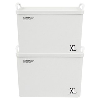 슈가랩 사탕수수 리빙박스, 화이트, XL, 2개