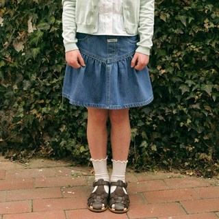 MaritheFrancoisGirbaud 女童款ENFANT牛仔褶皺裙
