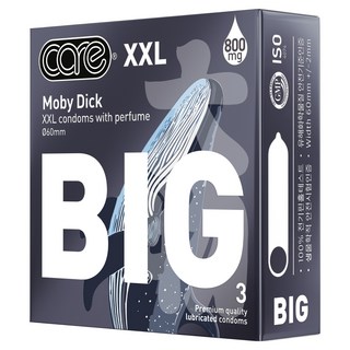 care BIG 콘돔 XXL, 3개입, 1개 대표 이미지 - 귀두 마취크림 추천