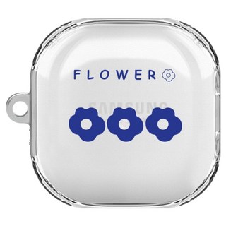 페피스 플라워 버즈2 / 버즈프로 / 버즈2프로 / 버즈라이브 / 버즈FE 이어폰 케이스, 투명, 1개