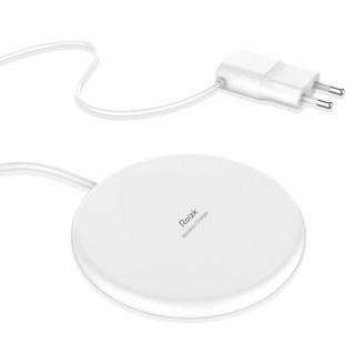 로이직 어댑터 일체형 15W 고속 무선 충전기 패드 RZ-720, 화이트, 1개