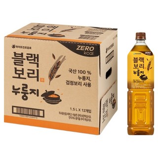 하이트진로 음료 블랙보리 누룽지, 1.5L, 12개