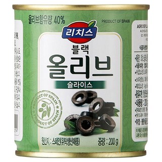 리치스 슬라이스 블랙올리브, 200g, 1개