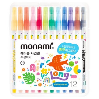 모나미 에어롱 사인펜 12색 세트, 1세트