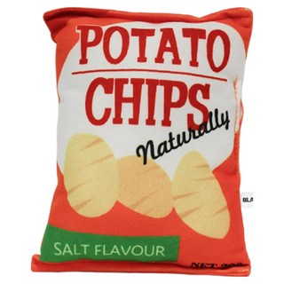 블랭크도그 강아지 과자봉지 삑삑 바스락 장난감, 오렌지, 1개