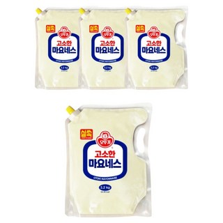 오뚜기 실쏙 고소한마요네스 스파우트팩, 3.2kg, 4개