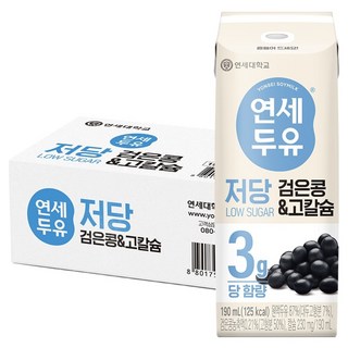 연세두유 저당 검은콩 고칼슘 두유, 24개, 190ml