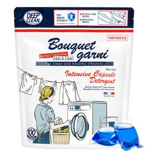 BOUQUET GARNI 深層潔淨高濃縮洗衣膠囊100顆，深層清潔，高效去污，方便快捷, 100顆, 1袋