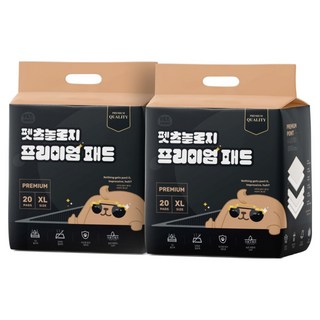 펫츠놀로지 강아지 프리미엄 메쉬 배변패드, 20개입, 2개