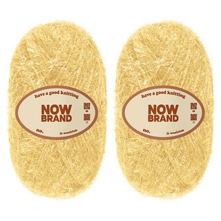 울클럽 NOWBRAND 수세미 실 80g, 158 진한버터, 2개