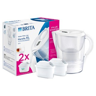 브리타 정수기 화이트 3.5L + 필터 2p 세트, Marella XL White