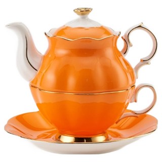 Tirogic Diana 1人陶瓷茶壺組 小, 柿子, 1套