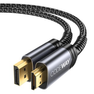 코드웨이 DP to HDMI 모니터 케이블, 혼합색상, 1개, 1.2m
