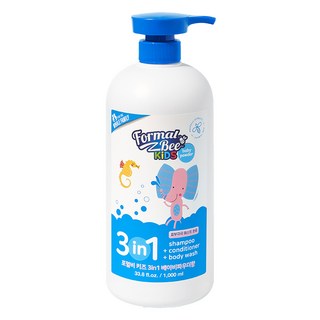 포멀비키즈 샴푸 컨디셔너 바디워시 3in1 베이비파우더향, 1L, 1개