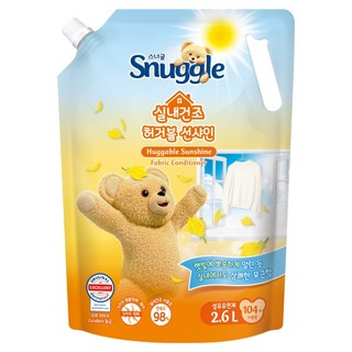 스너글 허거블 선샤인 섬유유연제 햇빛건조향 리필, 2.6L, 1개